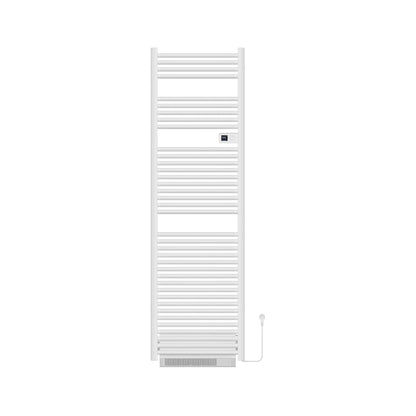 BELRAD ELEKTRISCHE HANDDOEKDROGER MET BLOWER - MET DIGITALE PROGRAMEERBARE THERMOSTAAT - AANSLUITING RECHTS - 2000W - 1840X540X133 MM - GLANZEND WIT