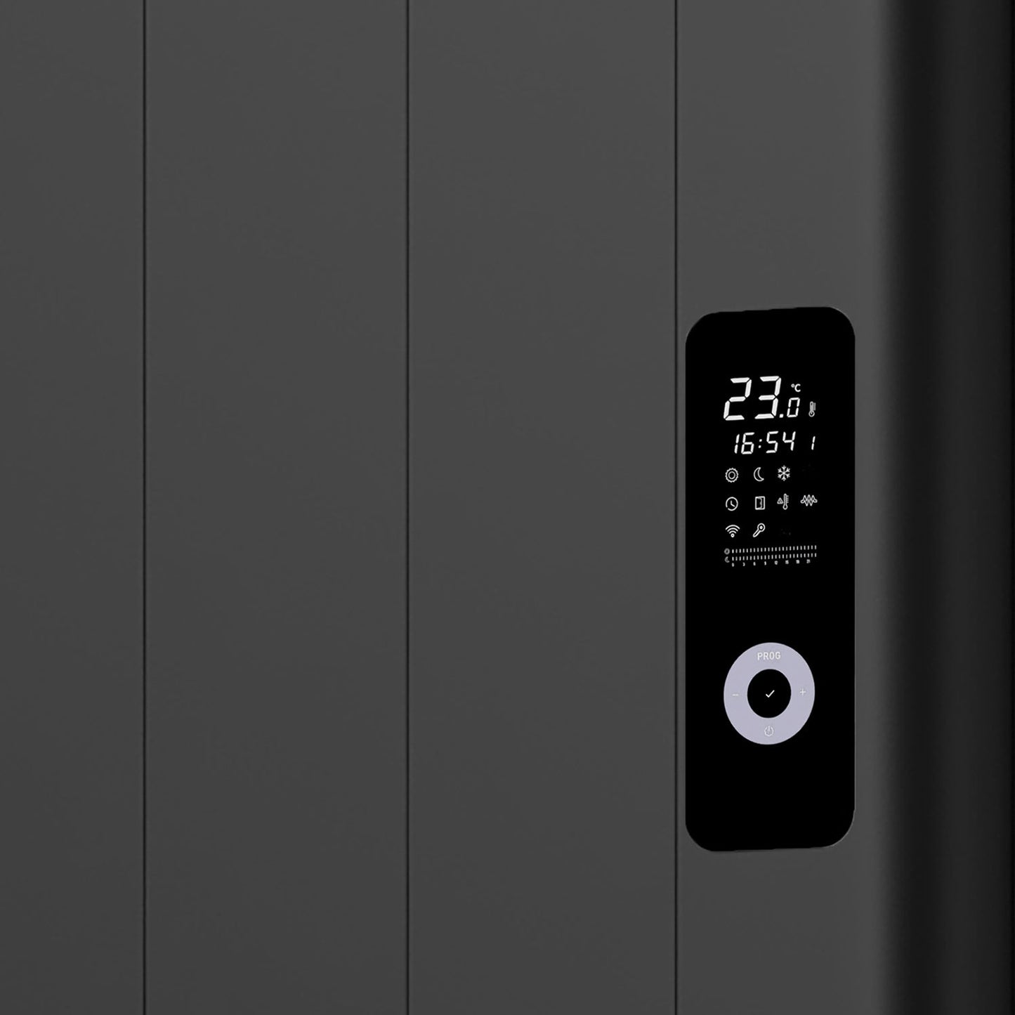ELEKTRISCHE RADIATOR ZWART / MUUR MET STEKKER+ WIFI PROGRAM 2000W
