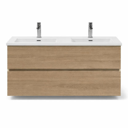Badkamer meubelset DUBBEL Eikgrijs mat 120 x 50 x 58 (b x d x h)