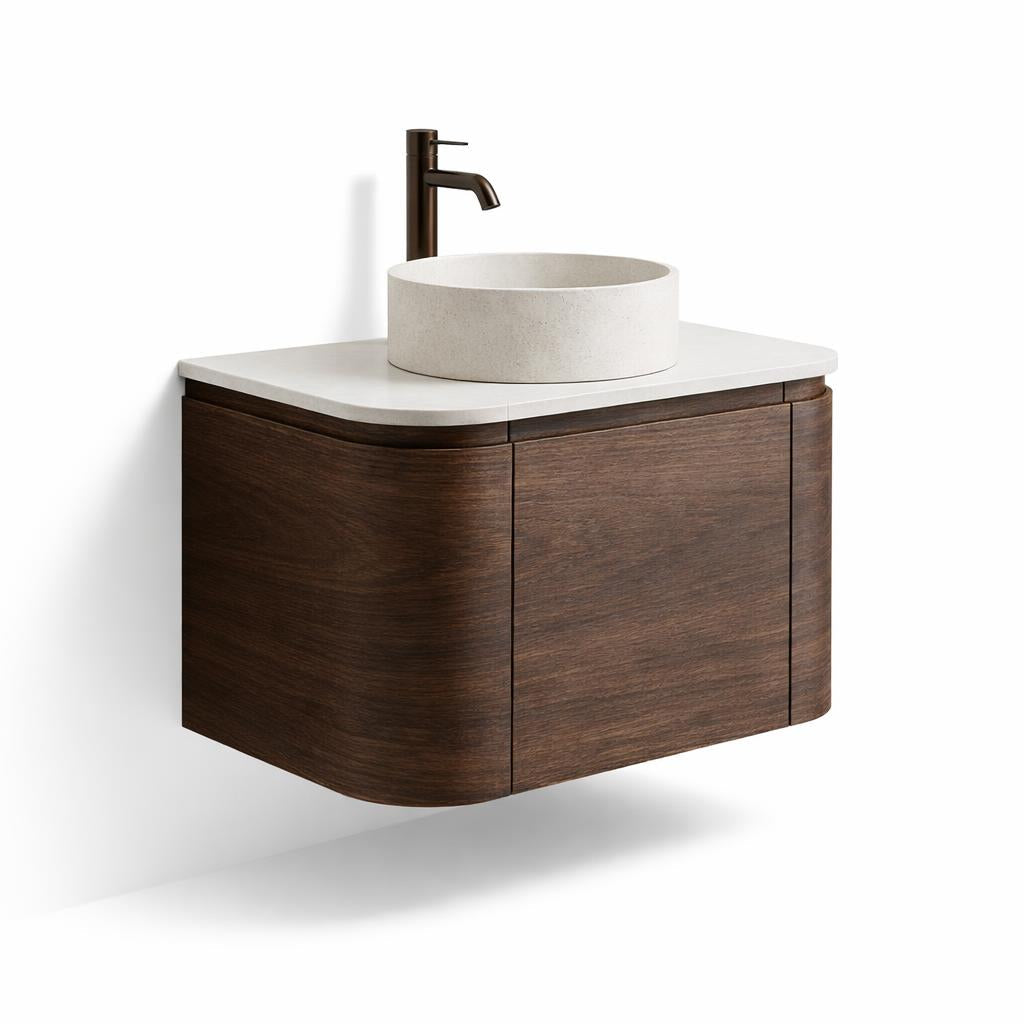 Badkamer Meubelset 79 x 49 x 36 incl. lavabo 38 x 38 x 12 Donker walnoot