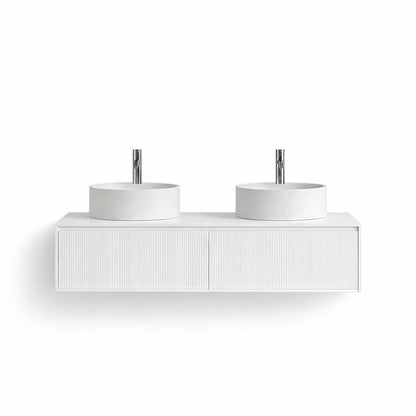 Badkamer Meubelset 120 x 50 x 30 incl. twee lavabo's 39,5 x 39,5 x 12 (FLOATING)
