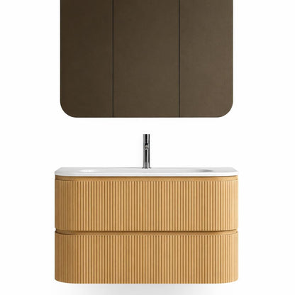 Badkamer Meubel set 100 x 49 x 56,5 incl. lavabo 100 x 50 (TWINCURVA III)