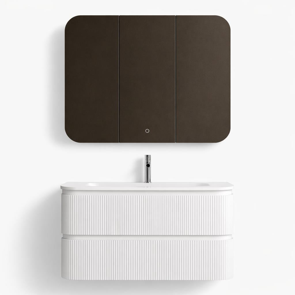 Badkamer Meubel set 100 x 49 x 56,5 incl. lavabo 100 x 50 (TWINCURVA III)