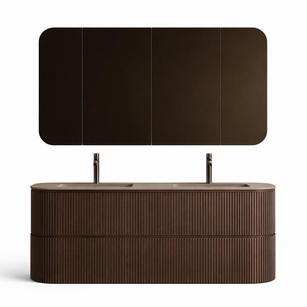 Badkamer Meubel set 160 x 49 x 56,5 incl. lavabo 160 x 50 (TWINCURVA III)