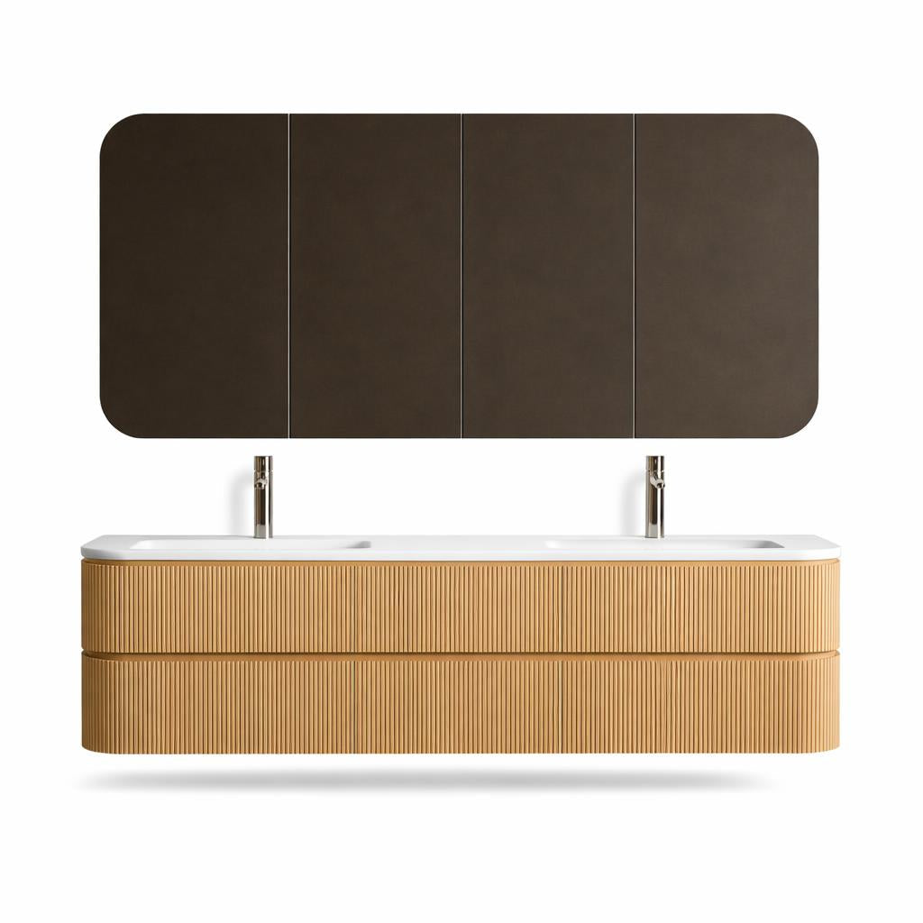 Badkamer Meubel set 160 x 49 x 56,5 incl. lavabo 160 x 50 (TWINCURVA III)