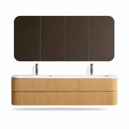 Badkamer Meubel set 160 x 49 x 56,5 incl. lavabo 160 x 50 (TWINCURVA III)