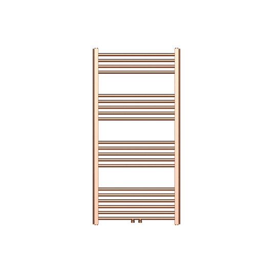 BELRAD HANDDOEKDROGER - LINKS-RECHTS/MIDDENAANSLUITING - 414 WATT - 1200X600CM - GEBORSTELD KOPER