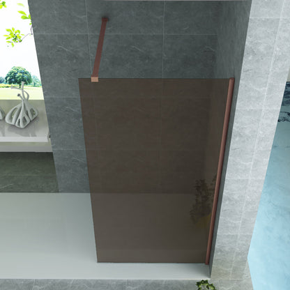 ALONI INLOOPDOUCHE - 1000 X 2000MM - GEBORSTELD KOPER - CHAMPAGNE GLAS