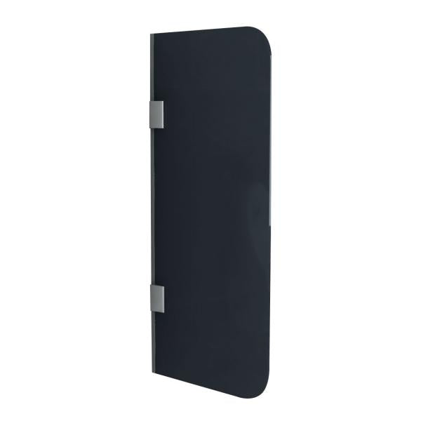 ALONI SCHEIDINGSWAND VOOR URINOIR - 400 X 900MM - CHROME - GRIJS ROOKGLAS