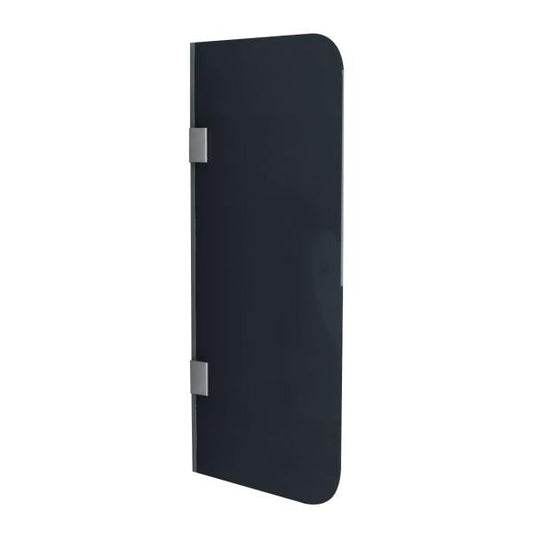 ALONI SCHEIDINGSWAND VOOR URINOIR - 400 X 900MM - CHROME - GRIJS ROOKGLAS
