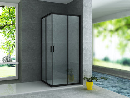 Mat zwart / 800X800X1950 mm