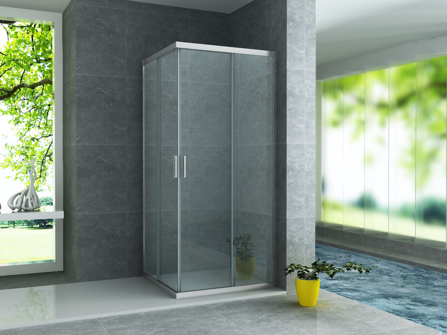 Chroom / 900X900X1950 mm