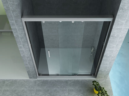 ALONI SCHUIFDEUR VOOR NIS - 3 DELIG - 1000 X 2000MM - CHROOM - HELDER GLAS