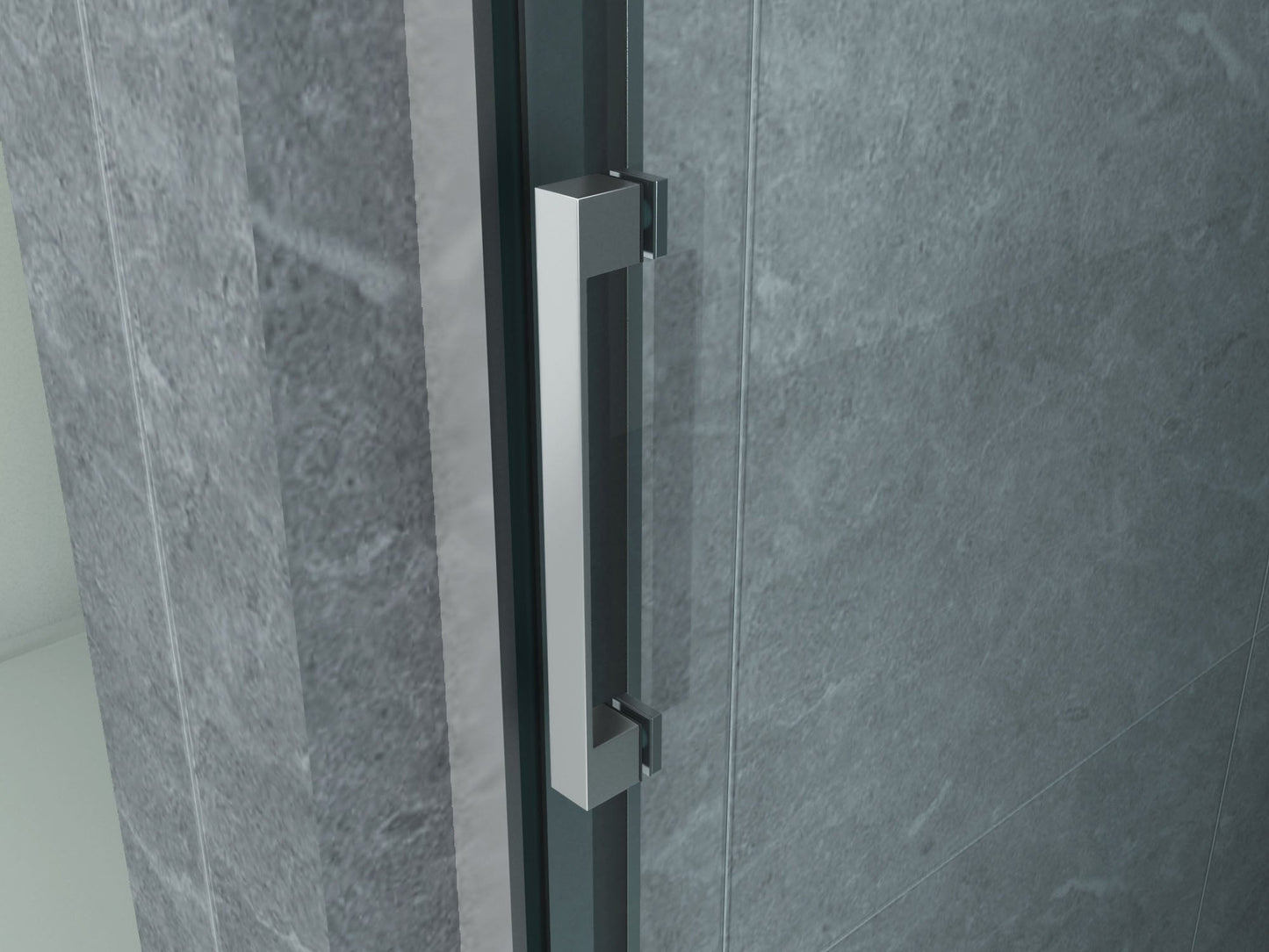 ALONI SCHUIFDEUR VOOR NIS - 3 DELIG - 1000 X 2000MM - CHROOM - HELDER GLAS