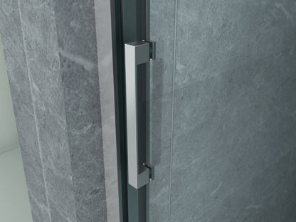 ALONI SCHUIFDEUR VOOR NIS - 3 DELIG - 1000 X 2000MM - CHROOM - HELDER GLAS