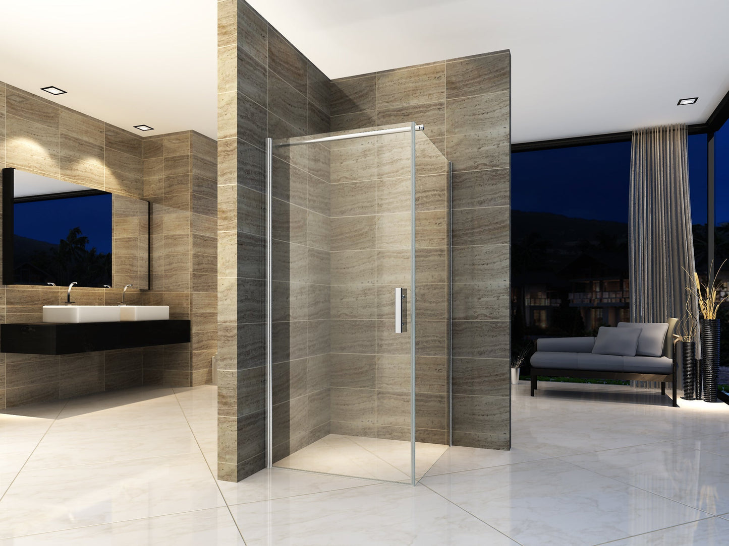 Chroom / 800X800X1900 mm