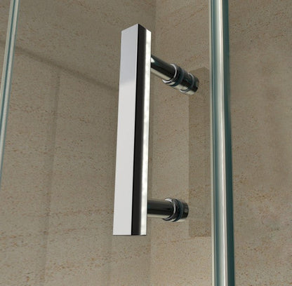 ALONI DOUCHECABINE - DRAAIDEUR EN ZIJWAND - 800 X 800 X 1900MM - CHROOM - HELDER GLAS