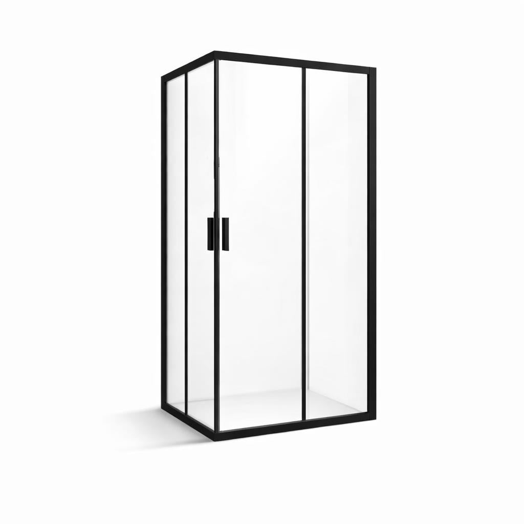 Douchecabine 90 x 140 x 6mm Mat zwart