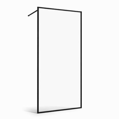 Douchewand Inloopdouche met kader mat zwart 140 x 200