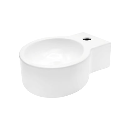 ALONI FONTEIN - ZONDER OVERLOOP - MET KRAANGAT - KERAMIEK - 28X16X35CM GLANZEND WIT