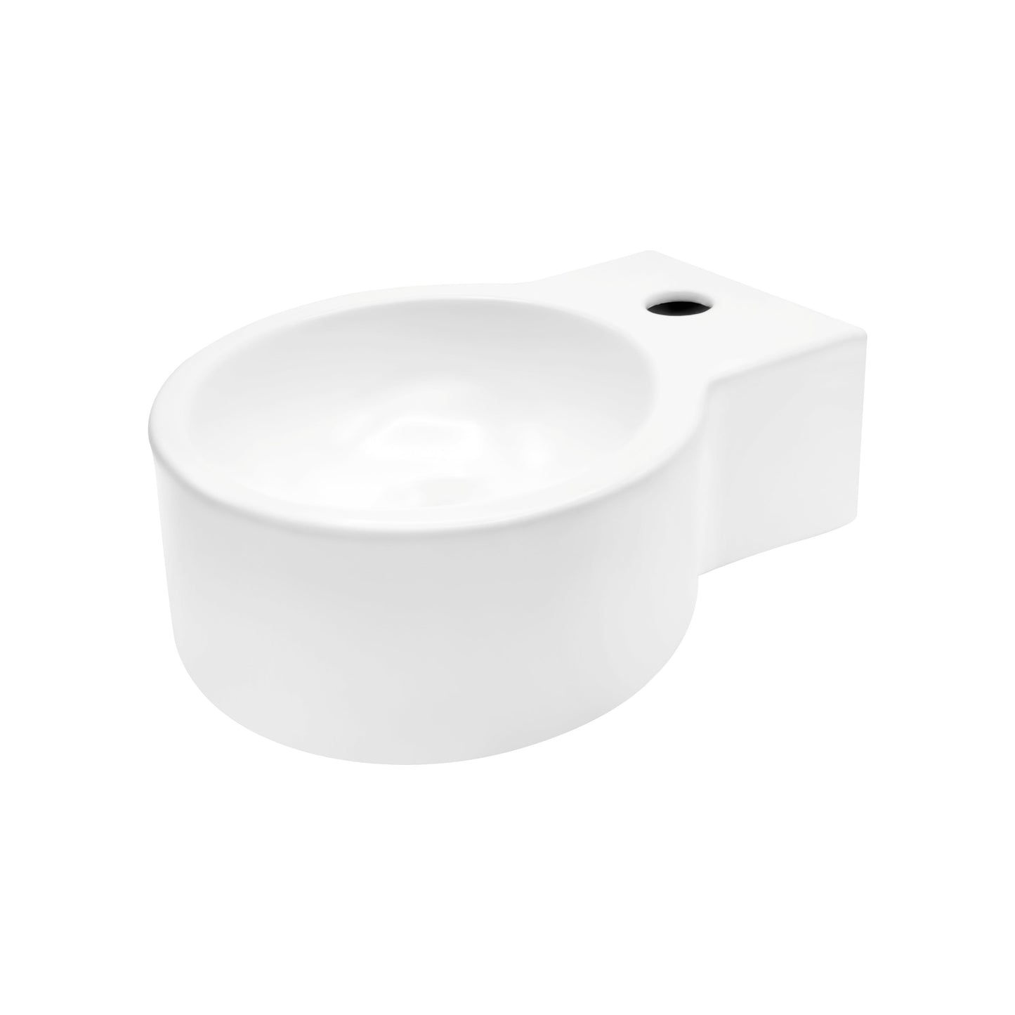 ALONI FONTEIN - ZONDER OVERLOOP - MET KRAANGAT - KERAMIEK - 28X16X35CM GLANZEND WIT