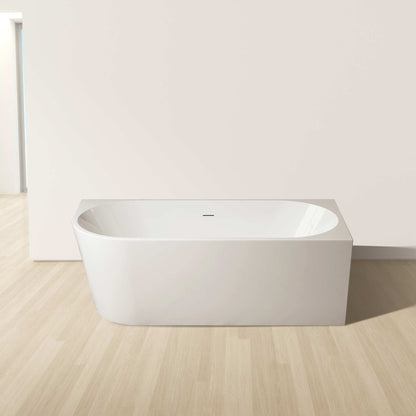 Aloni Hoekbad Links Met Afvoerset en Click Waste Acryl 180x78x58cm - Glanzend Wit - Luxurysanitair