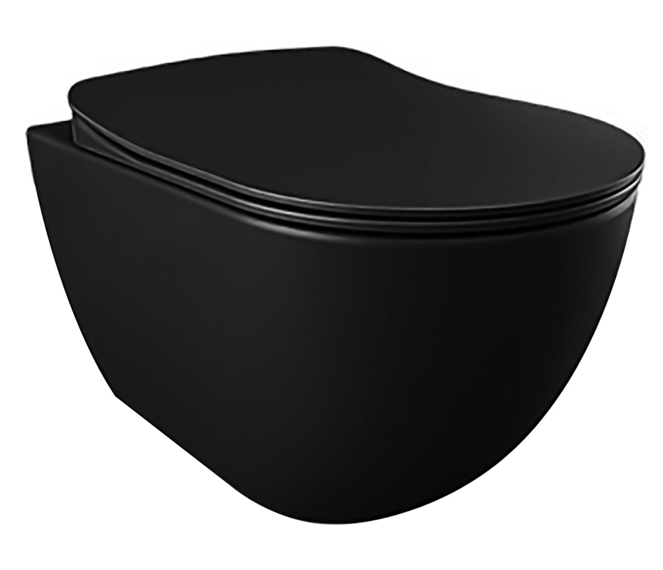 DESIGN OPHANG WC MET RVS SPROEIER (BIDET), MAT ZWART