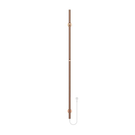 BELRAD ELEKTRISCHE STAAFHANDDOEKDROGER - ENKEL - MET DIGITALE, PROGRAMEERBARE THERMOSTAAT - 60W - Ø2,5CM - 150X6,3X12,7 CM - GEBORSTELD KOPER