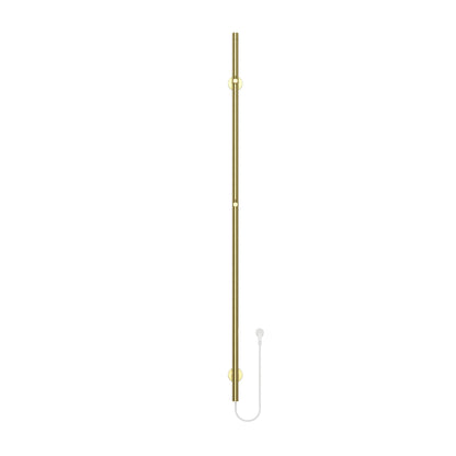 BELRAD ELEKTRISCHE STAAFHANDDOEKDROGER - ENKEL - MET DIGITALE, PROGRAMEERBARE THERMOSTAAT - 60W - Ø2,5CM - 150X6,3X12,7 CM - GEBORSTELD GOUD