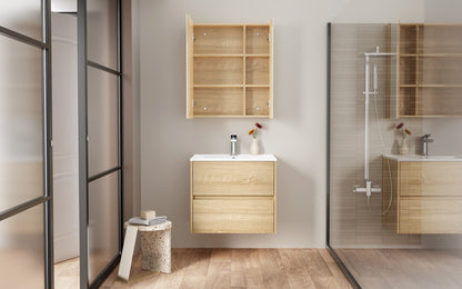 ALONI HAYAT WASTAFELONDERKAST - 2 LADES - SOFTCLOSE - GREEPLOOS - 59,5X50X45 CM - EIK