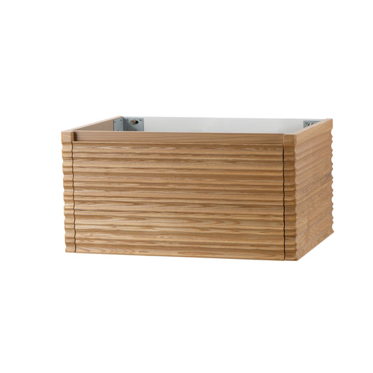 KAMELLIA WASTAFELONDERKAST - 1 LADE - GREEPLOOS - SOFT CLOSE – 79X40X52 CM - LICHT WALNOTEN