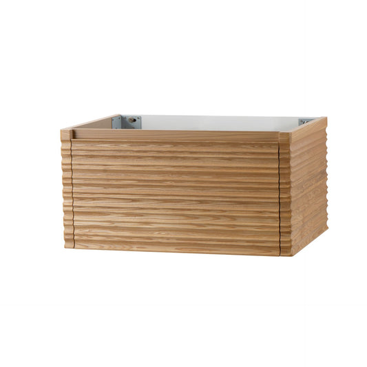 Kamellia Wastafelondenkast 1 Lade Soft Close  (79x40x52cm) - Licht Walnoten - Luxurysanitair