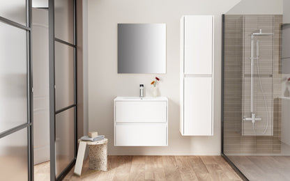 ALONI HAYAT WASTAFELONDERKAST - 2 LADES - SOFTCLOSE - GREEPLOOS - 59,5X50X45 CM - GLANZEND WIT