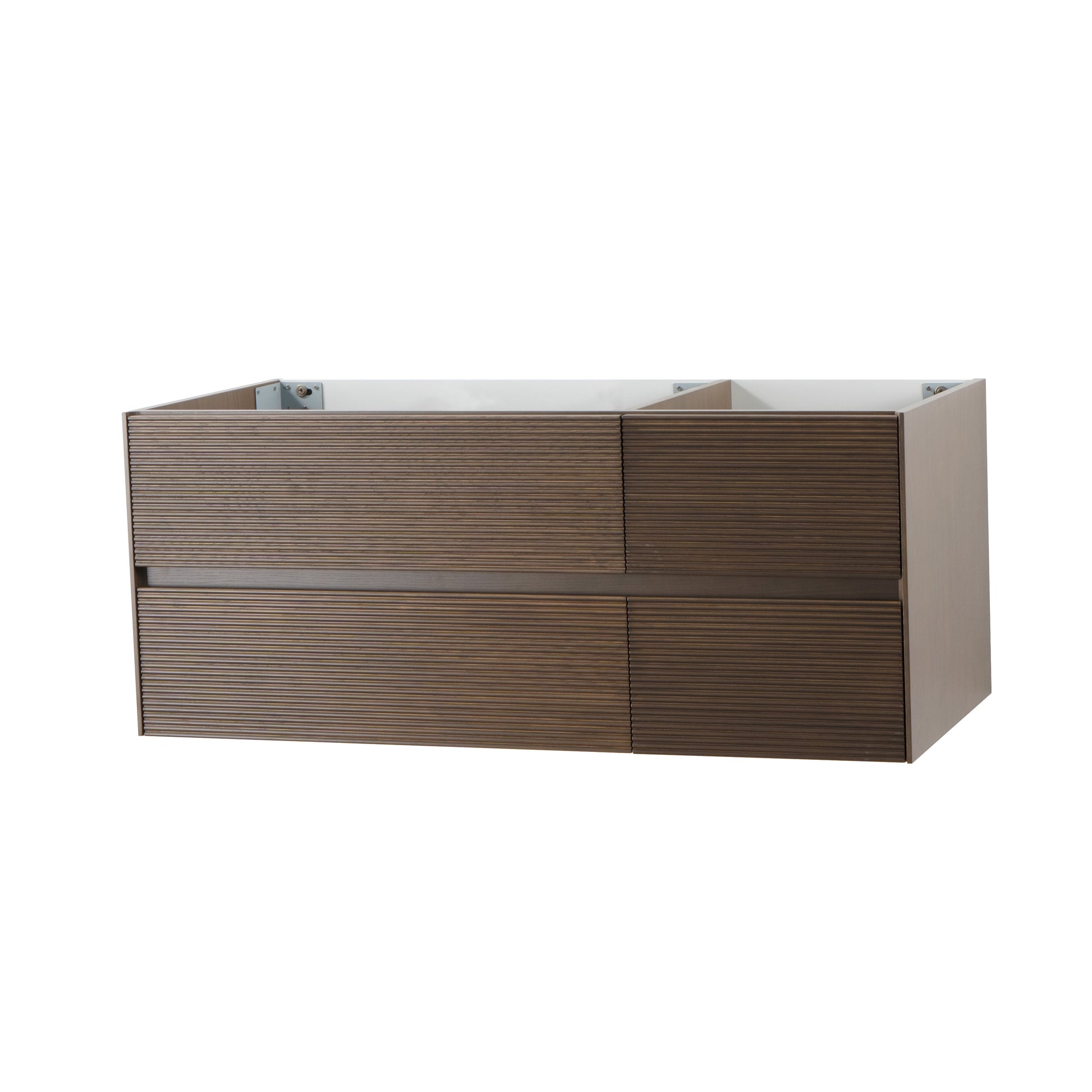 LAYDA WASTAFELONDERKAST - 4 LADES - GREEPLOOS - SOFT CLOSE – 119X49X52 CM - DONKER WALNOTEN