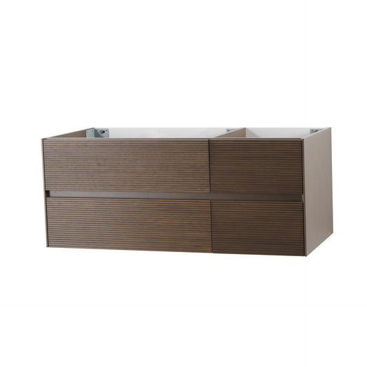 Layda Wastafelonderkast 4 Lades Soft Close (119x49x52cm) - Donker Walnoten - Luxurysanitair