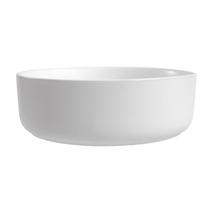 ALONI FIRA WASKOM - OPBOUW - ZONDER OVERLOOP - ZONDER KRAANGAT - MET CLICK WASTE - KERAMIEK - 36X12,5X36 CM - MAT WIT