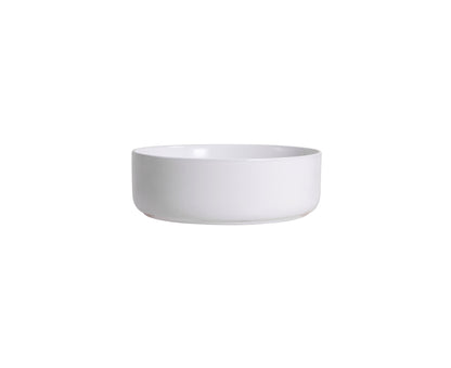 ALONI FIRA WASKOM - OPBOUW - ZONDER OVERLOOP - ZONDER KRAANGAT - MET CLICK WASTE - KERAMIEK - 36X12,5X36 CM - GLANZEND WIT