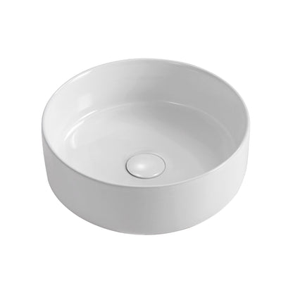 Aloni Fira Waskom Opbouw Zonder Overloop Zonder Kraangat Met Click Waste Keramiek 36x12,5x36cm - Luxurysanitair
