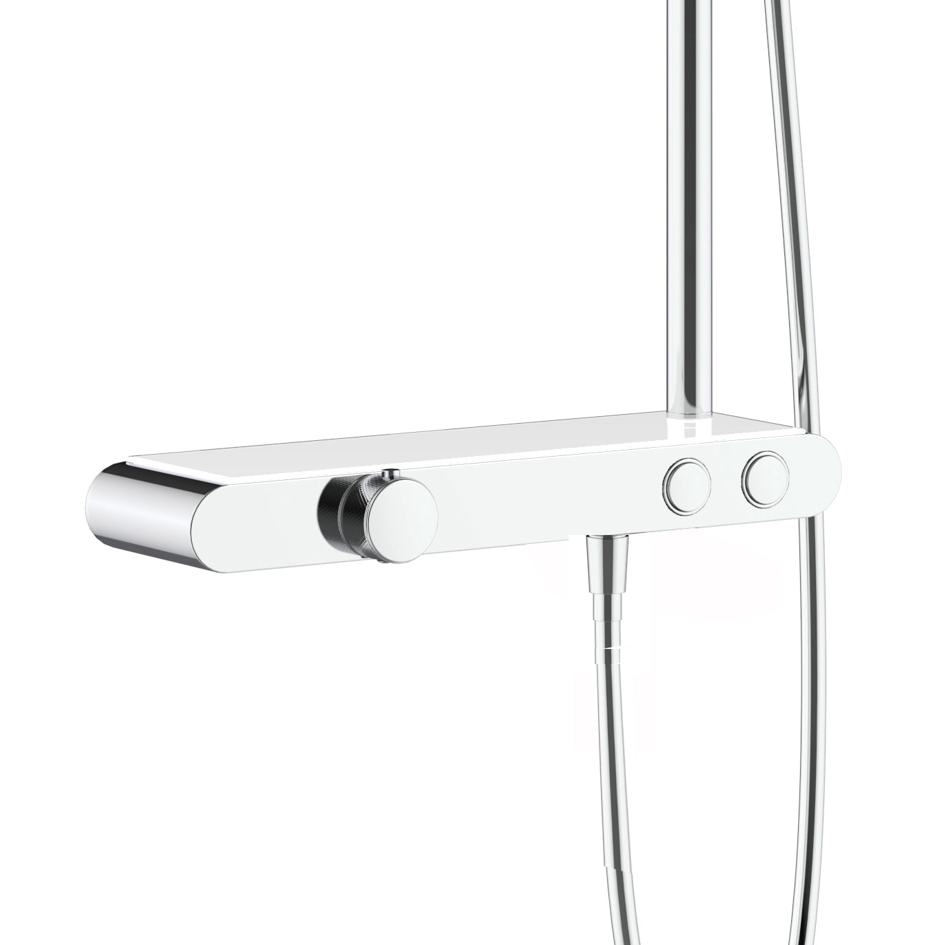 ALONI THERMOSTATISCHE DOUCHEKRAAN MET PLANCHET CHROOM WIT