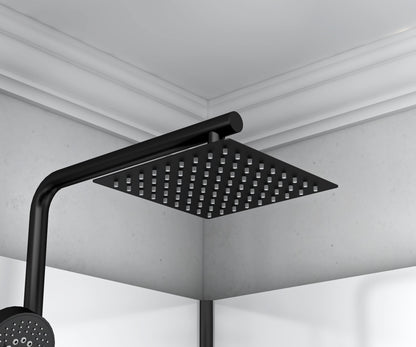 MARANI COMPLETE DOUCHECABINE MET SCHUIFDEUR - OMKEERBAAR - 110X225X80 CM - MAT ZWART - GRIJS ROOKGLAS