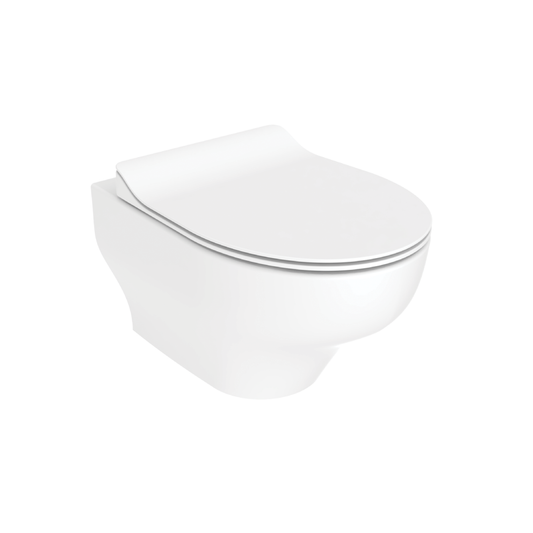CREAVIT NESS HANGTOILET - TORNADO FLUSH - RANDLOOS - ZONDER ZITTING - GLANZEND WIT