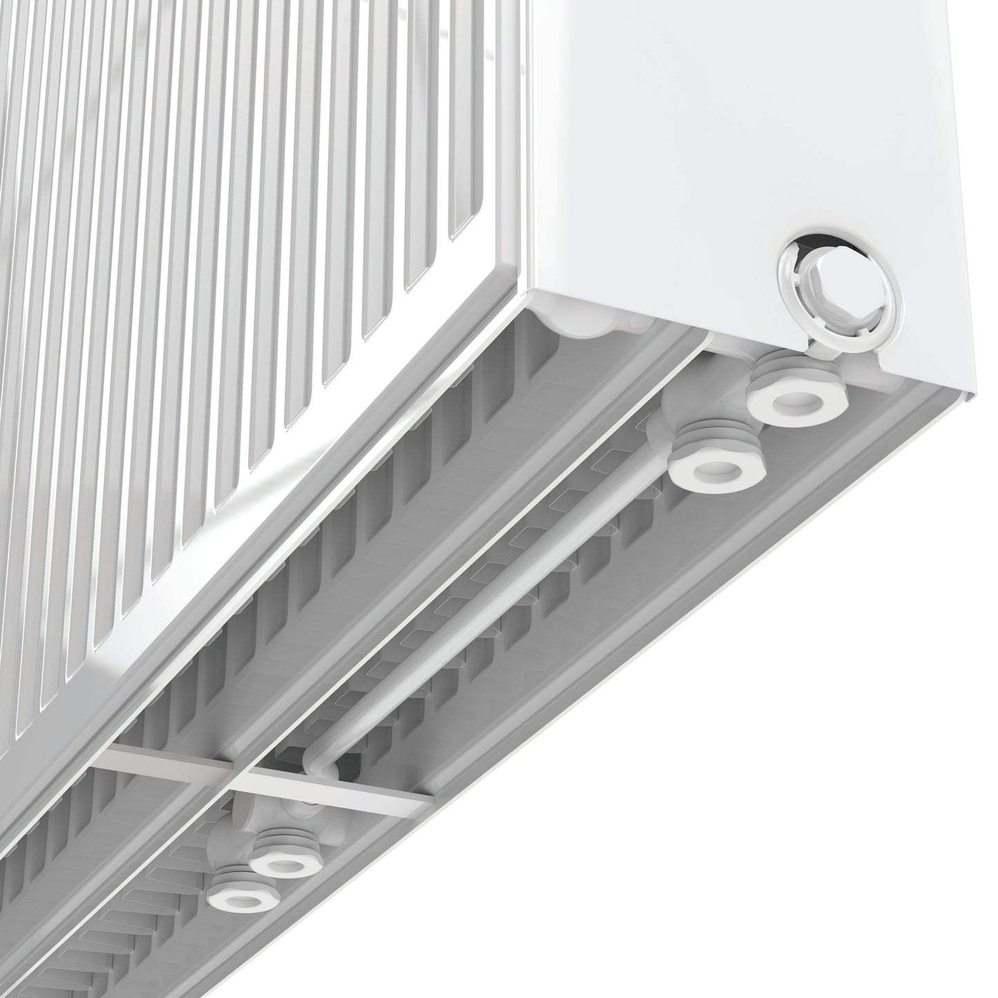 STELRAD NOVELLO PANEELRADIATOR - T33 - 8 AANSLUITINGEN - 400X1200MM - 2053W - GLANZEND WIT
