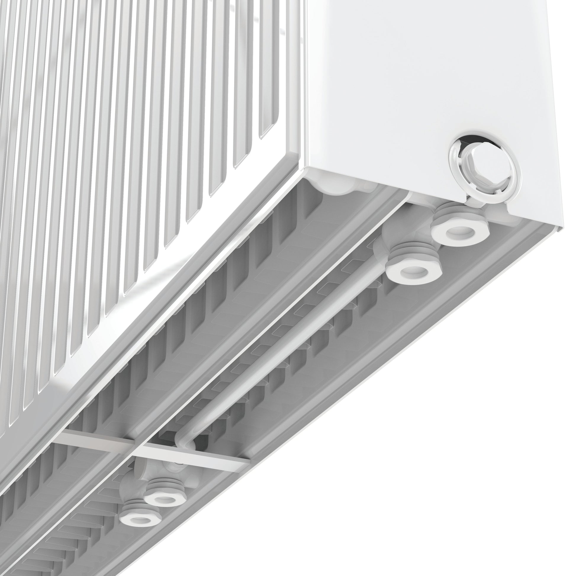 STELRAD NOVELLO PANEELRADIATOR - T33 - 8 AANSLUITINGEN - 400X1200MM - 2053W - GLANZEND WIT