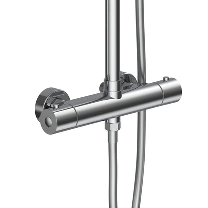 ALONI OPTIMA RONDO REGENDOUCHESET - THERMOSTATISCH - OPBOUW - COOL TOUCH - BELGAQUA - CHROOM