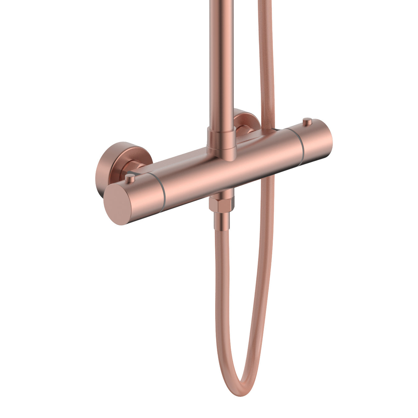 ALONI OPTIMA RONDO REGENDOUCHESET - THERMOSTATISCH - OPBOUW - COOL TOUCH - BELGAQUA - GEBORSTELD KOPER (PVD)