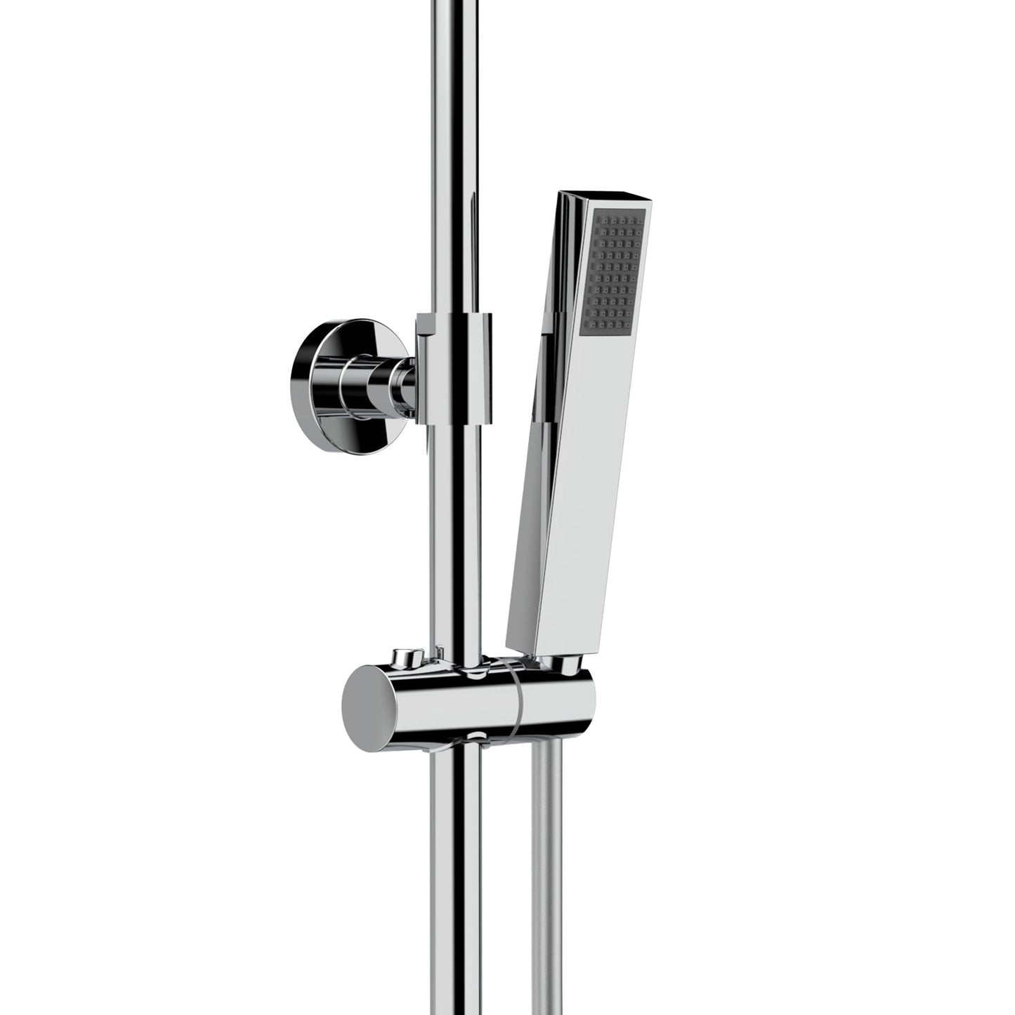 ALONI OPTIMA QUADRO REGENDOUCHESET - THERMOSTATISCH - OPBOUW - COOL TOUCH - BELGAQUA - CHROOM