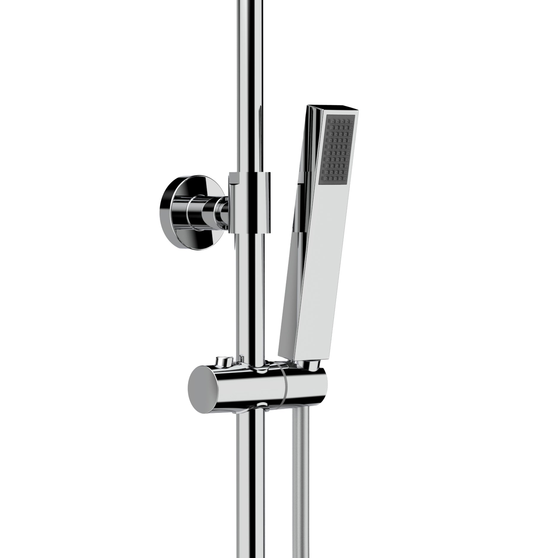 ALONI OPTIMA QUADRO REGENDOUCHESET - THERMOSTATISCH - OPBOUW - COOL TOUCH - BELGAQUA - CHROOM