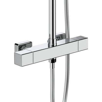 ALONI OPTIMA QUADRO REGENDOUCHESET - THERMOSTATISCH - OPBOUW - COOL TOUCH - BELGAQUA - CHROOM