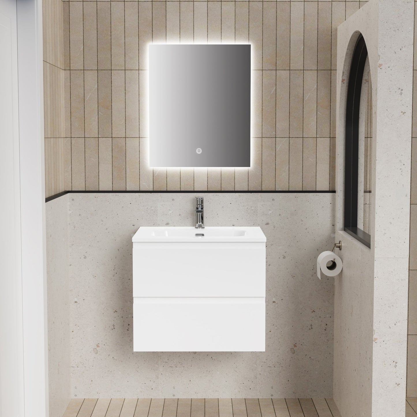 Glanzend wit / 60CM