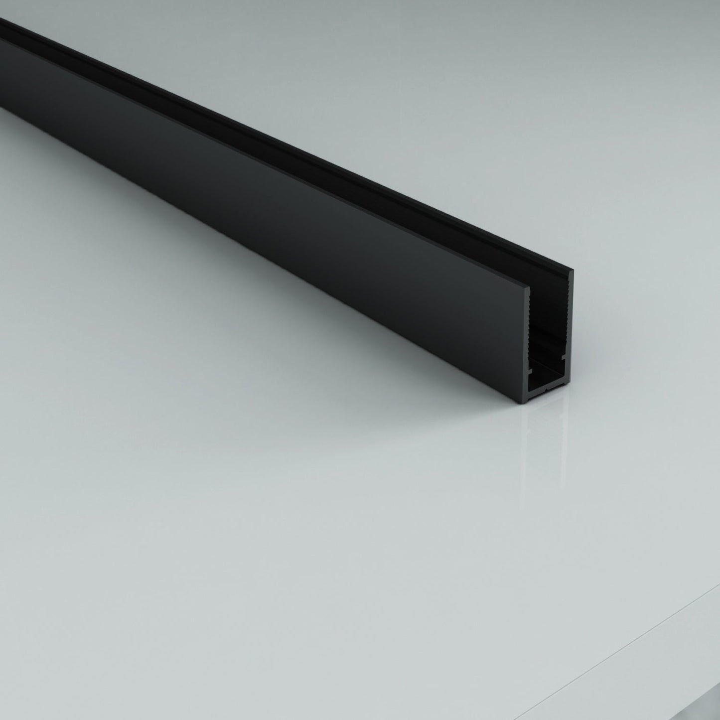 ALONI MUURPROFIEL VOOR DOUCHEWAND - 200 CM - MAT ZWART